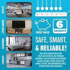 6 WAY GANG 2M EXTENSION LEAD