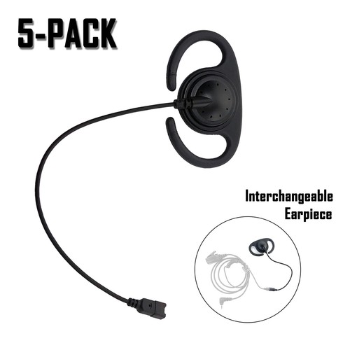 Split ring earpiece quick - 5x, d-ring
