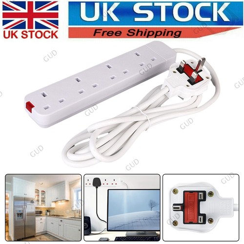 White extension lead cable - 3m,