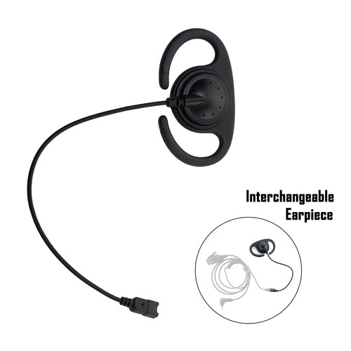 Split ring shape earpiece - d-ring,